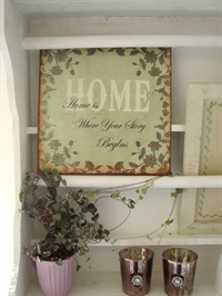 Emaljeskilt "HOME..."